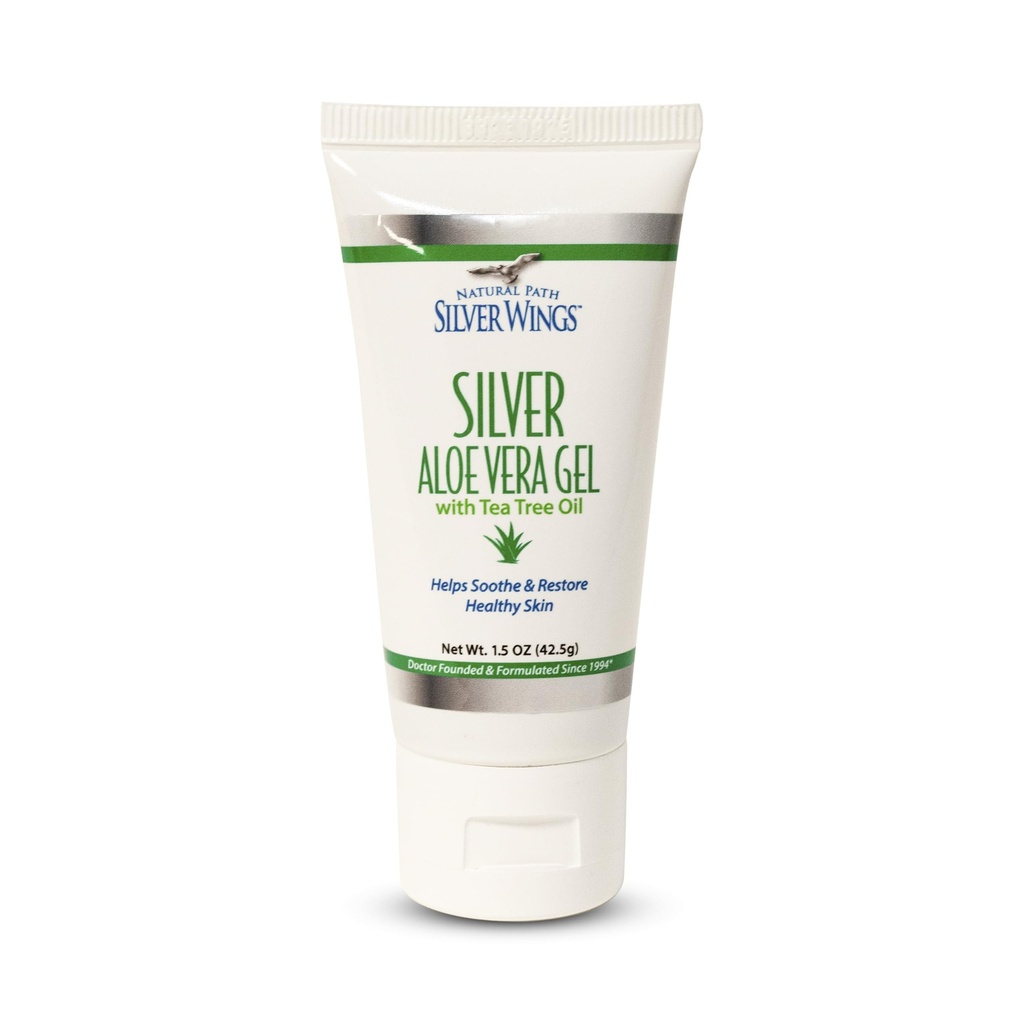 Sentiero naturale Ali d'argento 200ppm Argento con Aloe Vera Gel e Tea Tree Oil - Cura della pelle rilassante - 1,5 oz