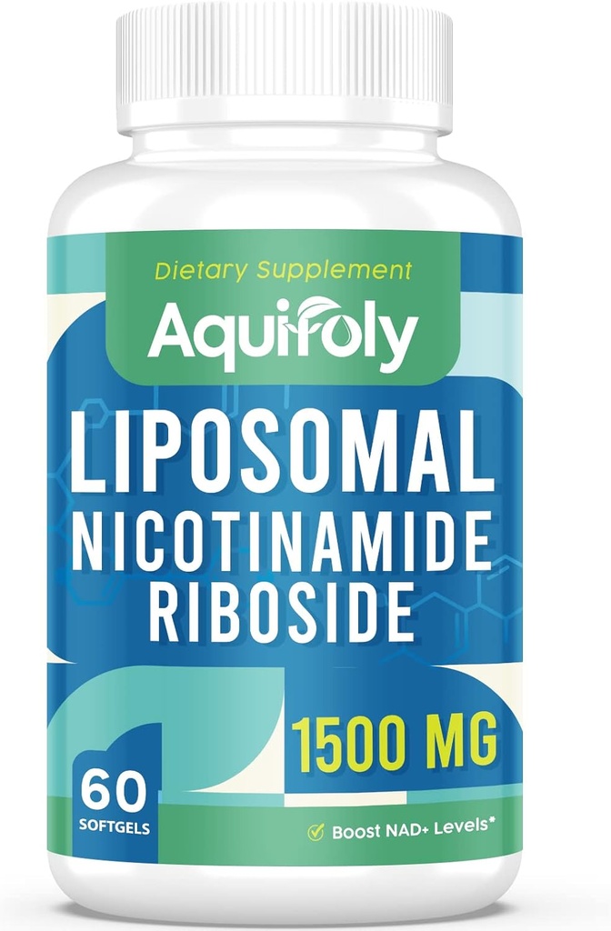 Liposomal Nicotinamide Riboside Supplemento 2000 mg con TMG e Pterostilbene per l'assorbimento massimo, Superiore a NAD, Boosting NAD+, Energia cellulare e Difesa dell'età, 60 Softgels