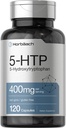 Horbäach 5HTP 400mg Capsule | 120 Count | Extra Strength Supplement | Non-GMO, Gluten Free | 5 Hydroxytryptophan