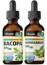 BIO KRAUTER Bacopa Tincture 2 Fl. Oz. & Ashwagandha Tincture 2 Fl Oz.