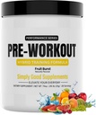 Ibrido Pre Workout Powder Supplement | 250mg Caffeina | Alpha GPC | No Jitters | Energy, Focus, Power, Endurance | for Men & Women | Tried & True Ingredients | 20 Servings