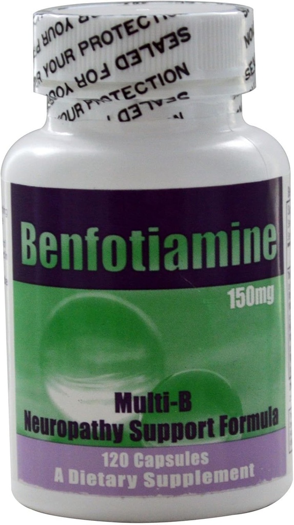 Fresco dal produttore! Benfotiamine Multi-B Neuropathy Support Formula 150 mg, 120 caps - 3 Pack