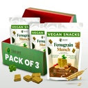 Tad Bit Fenugrain Munch | Premium Indian Handmade Salty Vegan Snacks Crackers | Plant Based Vegan Healthy Snacks per adulti e bambini | Dairy Free, Sugar Free Snacks | Low Calorie Whole Wheat Digestive Biscuits (3 Pack, 600, Gram)