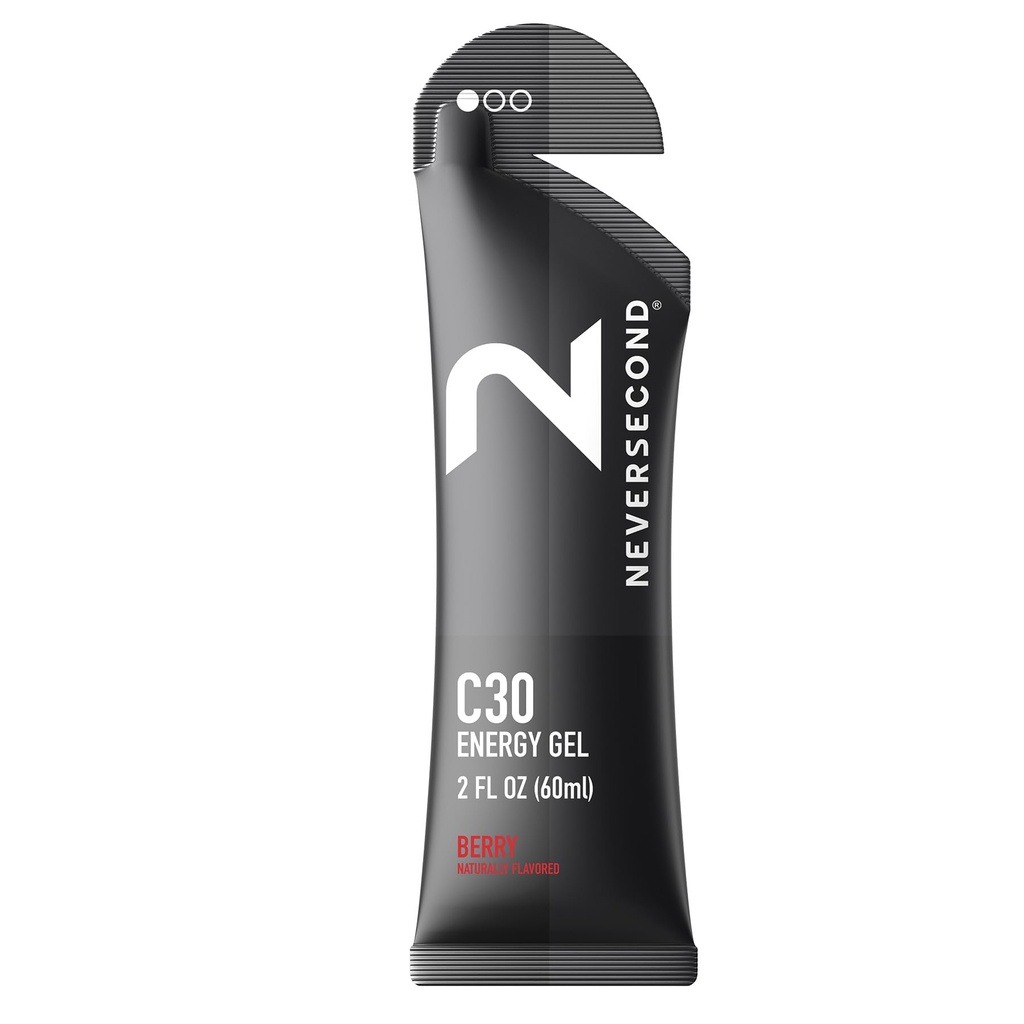 Maisecondo C30 Energy Gel, Performance Nutrition & Hydration, Never2 Energy Gel per Ultra Triathlon, Cycling & Marathons (Berry Flavor, 12-Count Pack)