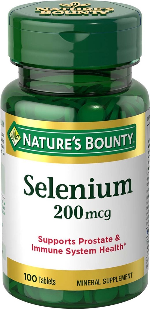 Natura Bounty Selenium, Supporta la salute del sistema prostatico e immunitario, 200 mcg, 100 compresse