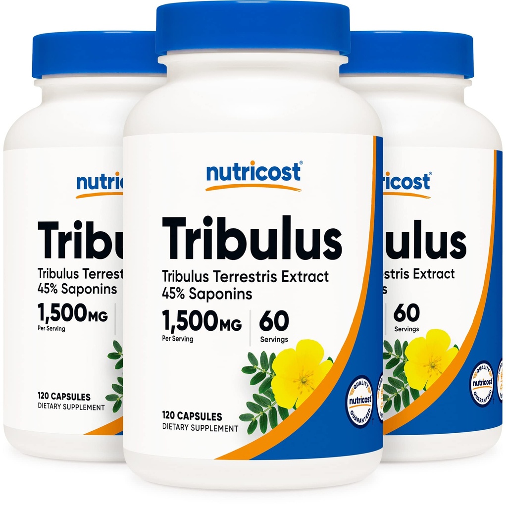 Nutricost Tribulus Terrestris Extract 750mg, 120 capsule (3 bottiglie)
