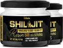 Shilajit Pure Himalayan Organic with Fulvic Acid, Humic Acid e 85+ Trace Minerals - Supporto per la produzione di energia, Sistema immunitario e salute cognitiva - 2Packs 20g per 80 Serve