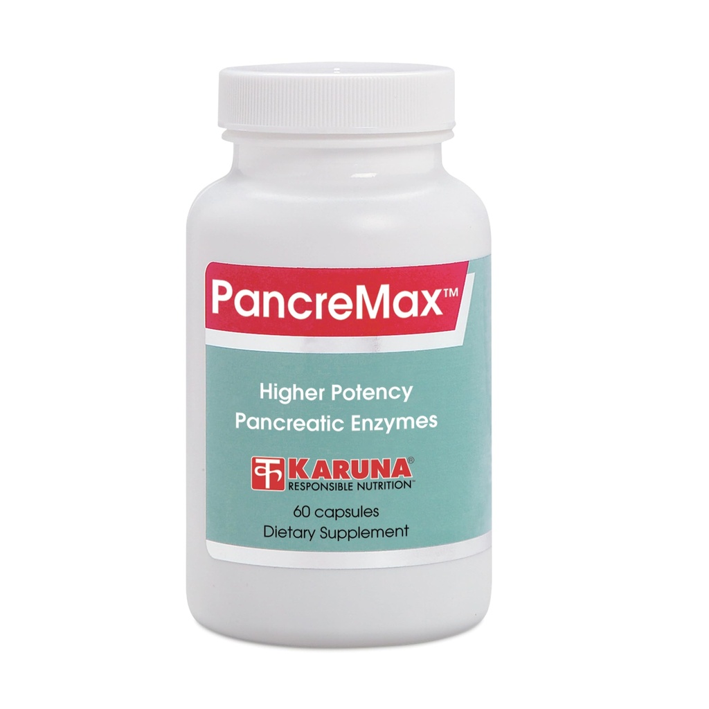 Karuna PancreMax 60 capsule vegetariane | Pancreatin puro 500mg, Lipasi 31mg