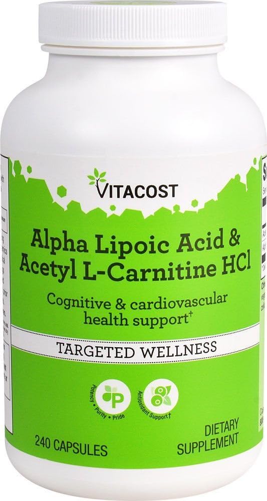 Vitacost Alpha Lipoic Acid & Acetyl L-Carnitina HCl -- 700 mg - 240 capsule