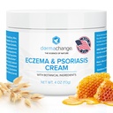 Eczema & Psoriasis Crema per pelli secche e prurito - Dermatite seborroica Crema viso - Soothing & Hydrating - Manuka Honey & Shea Butter - Psoriasis Relief per adulti e bambini (4oz)