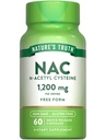 La verità della natura NAC Supplemento | N Acetyl Cysteine | Aminoacido forma libera | 1200 mg | 60 capsule | Supplemento non OGM e Gluten
