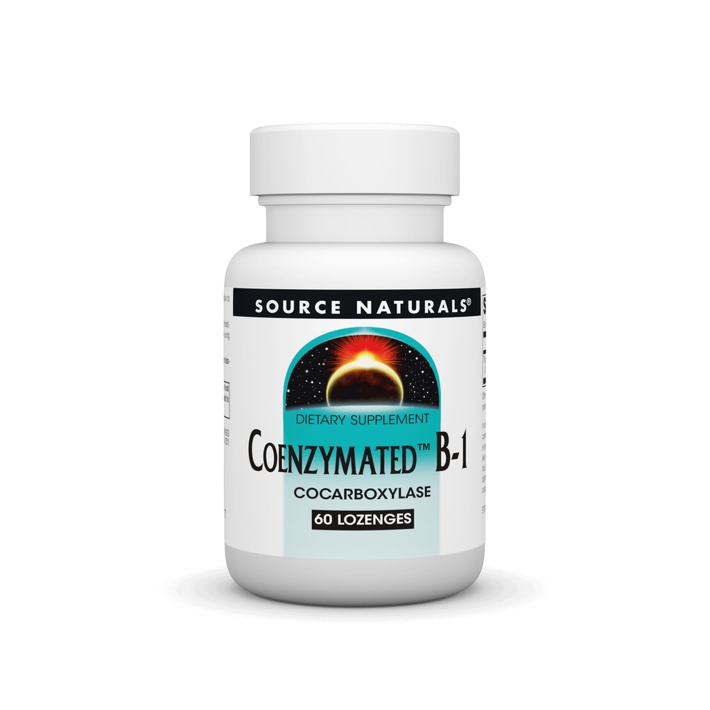 Sorgente Naturals Coenzymated B-1 25mg Veloce agisce Thiamin Cocarboxylase Quick-Dissolve - 60 Lozenges