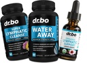 Pillole d'acqua Diuretici e integratori di drenaggio linfatico - Natural Away Pills Water Retention & Organic Lymphatic Support Liquid Drops Cleanse - Fluid & Lymph System Support Supplemento Detox