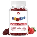 VITA GLOBE B Complex Gummy Vitamine – Fragola Flavor con Vitamina C, Niacin, B6, B12 & Biotin | Supplemento giornaliero per energia, Metabolismo e supporto cognitivo | 60 Gummies (Pack of 1)
