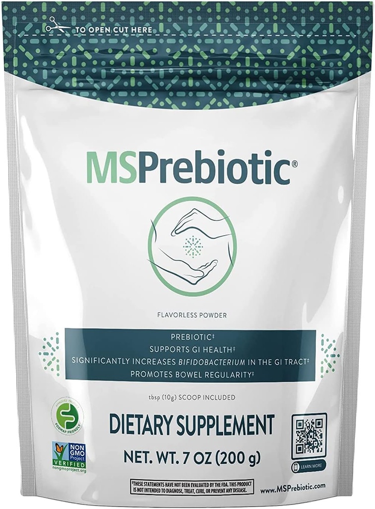 Prebiotics Fiber Supplemento Very High Source of Soluble Fiber | Integratori originali Superfood Gut Health che alimentano i probiotici | Polvere di fibra prebiotica (7 oz)