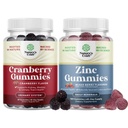 Bundle di cervo naturale Gummies per le donne e gli uomini e lo zinco ad alta resistenza per gli adulti - Extra resistenza Delicious Antioxidant Cranberry Chews - Chewable Zinc Citrate 50mg Immunity