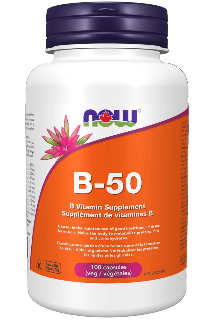 NOW Vitamina B-50 mg,100 capsule di veg