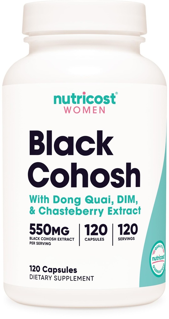 Nutricost Black Cohosh per le donne 660mg, 120 Capsule - con Don Quai, DIM e Chaste Berry, Veggie Caps, Non OGM, Gluten Free