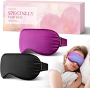 Maschera dell'occhio freddo 2PCS: Maschera dell'occhio di raffreddamento per gli occhi di Puffy, mal di testa, sollievo di emicranie - Compresse fredde per i cerchi scuri, occhi arrossati, dopo la chirurgia - Pacchetto gel riutilizzabile, maschera di sonno ponderata (nero, viola)