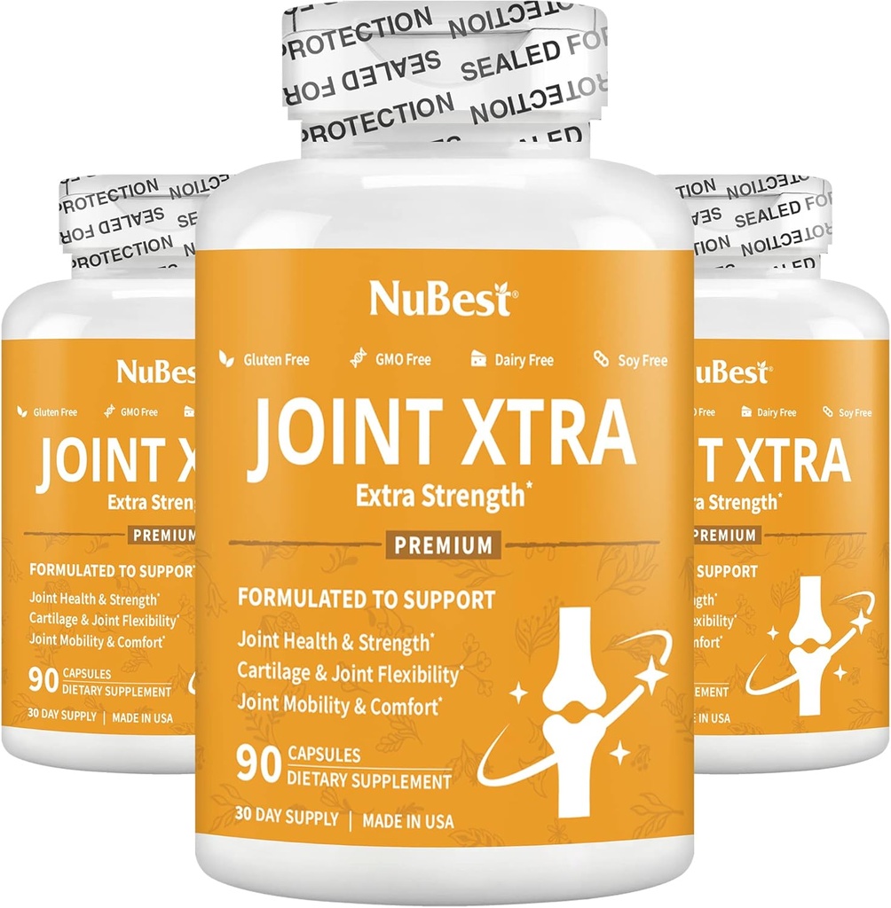 Joint Xtra Advanced Support Supplement - Joint Strength Formula con Glucosamine, Chondroitin, Turmeric, MSM & Boswellia per Joint & Cartilage Health, Flessibilità, Mobility & Comfort (Pack of 3)