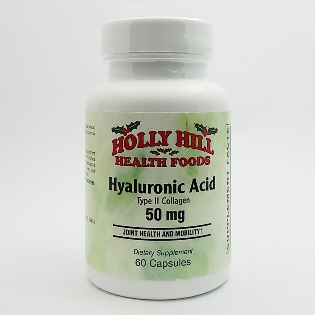 Holly Hill Health Foods, Acido Ialuronico (Type II Collagen) 50 MG, 60 capsule