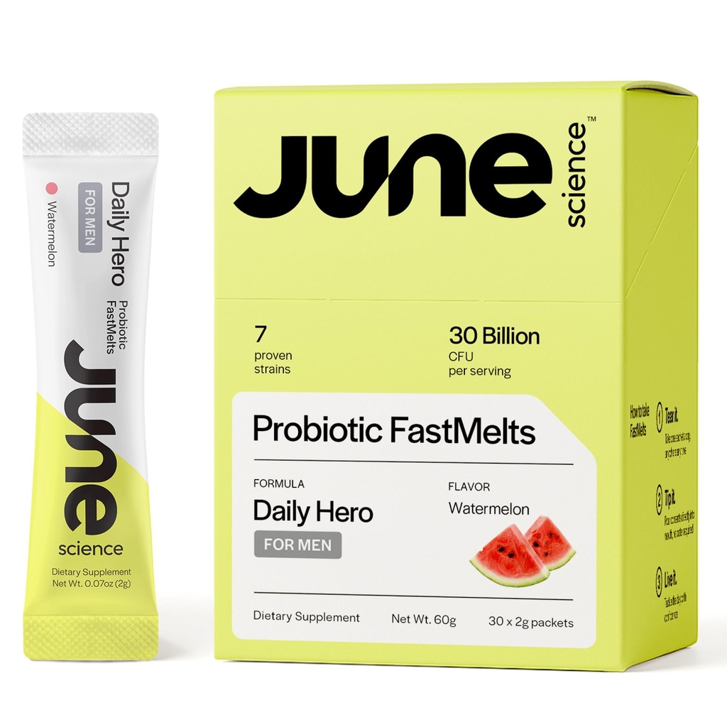 Eroe giornaliero per gli uomini | Fast Melt Pre + Probiotic per gli uomini (30 Pack, Watermelon)