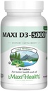 Vitamina Maxi Salute D3 5000 IU (125 mcg) - Alta vitamina D 5000 IU - Bones sano, denti, supporto immunitario - Kosher Pure High Potency Vit D3 (90 compresse)
