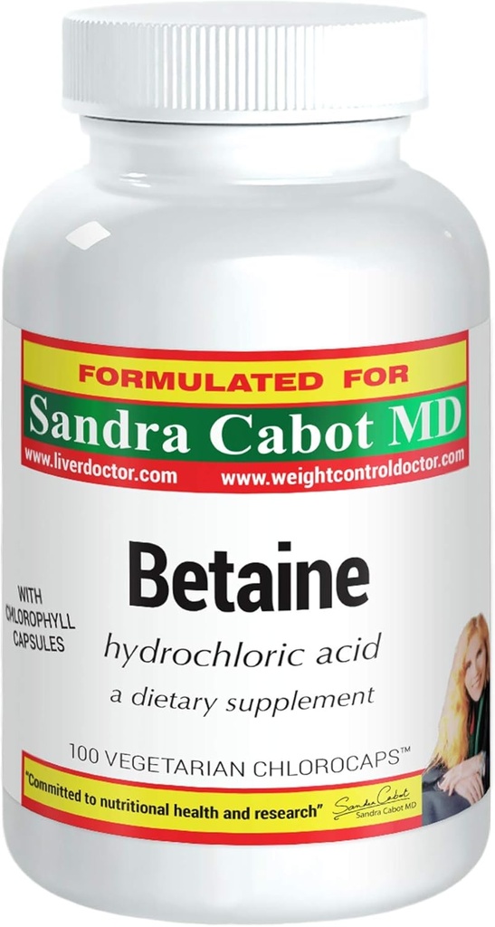 Pure Betaine HCL Supplemento capsule - Betaine HCL 100 Chlorocaps