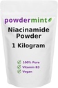 Polvere di niacinamide (Vitamina B3) polvere di niacina pura al 100% 500 mg di Flush-Free Supplement (1 chilogrammo)