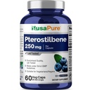 NusaPure Pterostilbene 250mg per Veggie Caps, 60 Count (non OGM, Vegan)