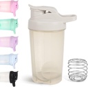 D.Y.A 16oz Shaker Bottiglia,Leak Proof Sports Shaker Cups for Protein Shakes,Shake Bottiglia per pre allenamento e viaggiare per andare,BPA Free & Easy Clean Protein Shaker Bottiglia,Grey