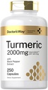 Supplemento 2000mg | 250 capsule | con estratto di pepe nero | Non OGM, Gluten Free Complex
