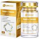 OMOGS NAD+ 300 mg + Trans-Resveratrolo 200 mg, Pure NAD Supplement, Max Absorption, Boosting Supplement per la riparazione del DNA, Aging sano, Energia cellulare e longevità, 60 capsule