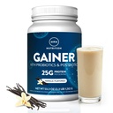 MRM Nutrition Gainer Protein with Probiotics + Postbiotics | Vanilla Flavored | 25g Protein | Whey Concentrate + Isolate + micellare Casein| Slow + Fast digesting| con enzimi digestivi | 18 Serve