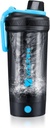 VOLTRX Shaker Bottiglia, Gallium USB C Miscelatore elettrico ricaricabile della proteina Shake, Tazze di Shaker per le Shakes proteiche e la sostituzione del meal Shakes, BPA Free, Made con Tritan, 24oz