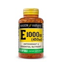 MASON Vitamina NATURAL E 450 mg (1.000 UI) - Antiossidante ed essenziale Nutriente, Sistema immunitario sano, Pelle e Occhi, Integratore corpo intero, 50 Softgels