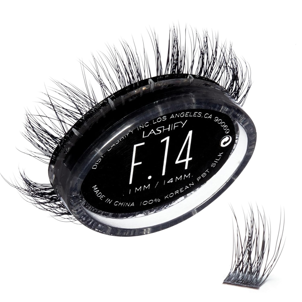 Lashify Fluffy 14mm Gossamer Eyelash Extensions Refill, nero, facile fai da te False Lashes per aggiungere pienezza e dimensione