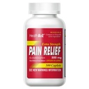 Rilievo di dolore ad alta resistenza HealthA2Z® | Acetaminophen 500mg | Non contiene aspirina | Riduttore di febbre | Rilievo di dolore (500 conteggio (confezione di 1))