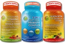 Immune & Gut Health Bundle – Probiotico 3-in-1 con enzimi e prebiotici + Quercetina con bromelain, zinco, vitamina C & alimenti integrali organici + vitamina C 1500mg con Acerola Organica & Camu Camu