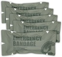 RHINO RESCUE 6" Stile israeliano Bandage di emergenza, Compressione Trauma Wound Dressing, Medical Sterile Vacuum Sealed, Combat Tactical First Aid Kit Forniture IFAK, 5 Conte