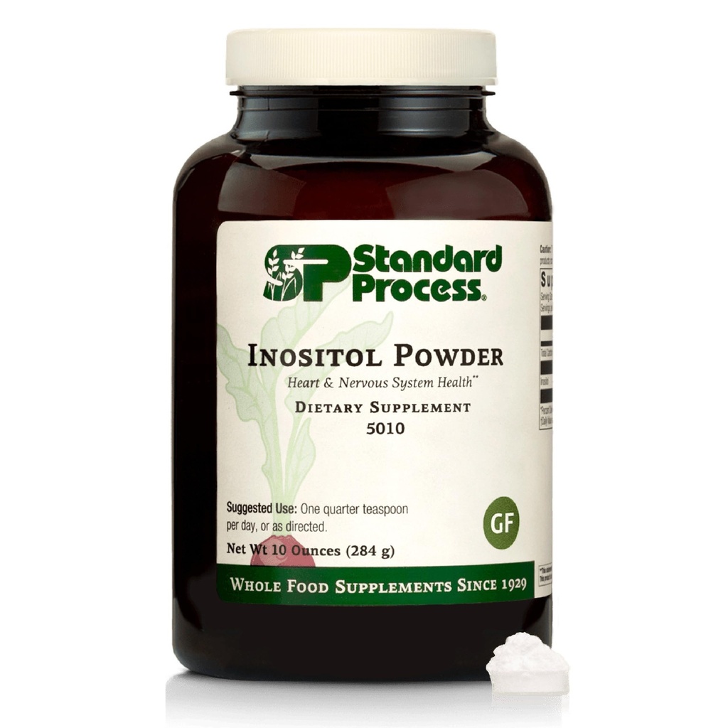 Polvere di inositolo di processo standard - Supplemento di cuore giornaliero per il supporto di sistema cardiovascolare e nervoso - Gluten-Free, Non-Dairy & Non-Soy - 10 once (405 Serve)