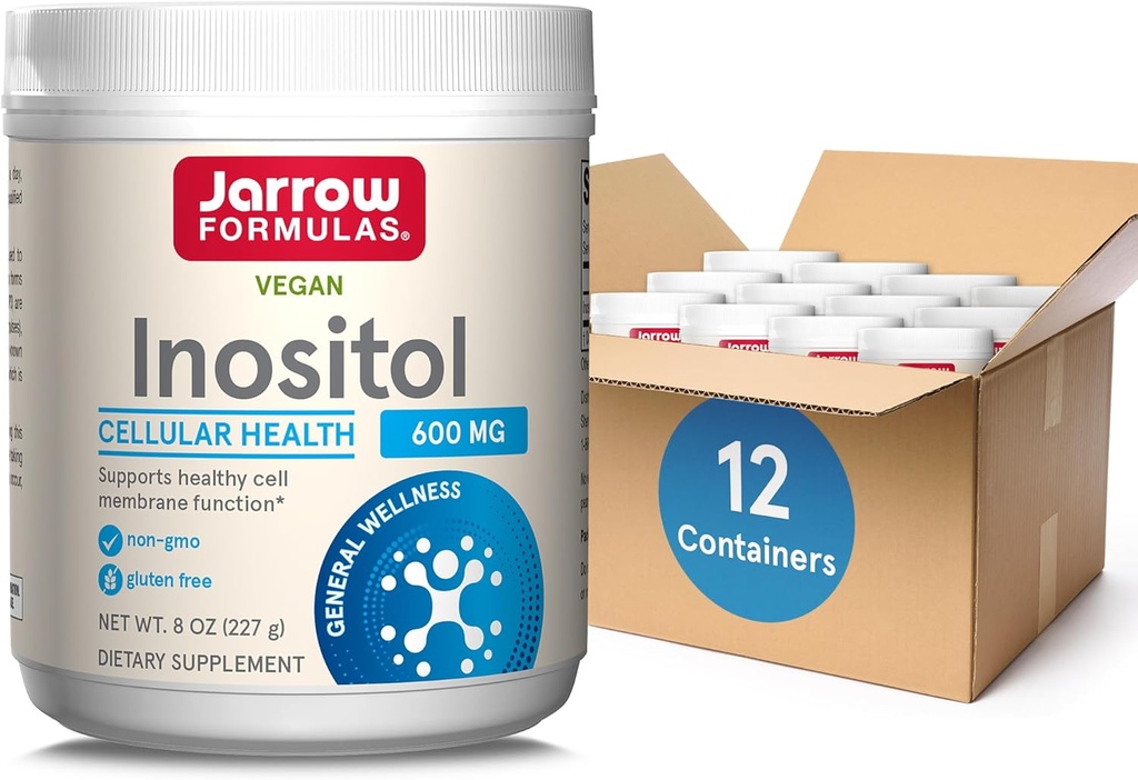 Jarrow Formulas Inositol 600 mg, supplemento dietetico per il supporto della salute cellulare, polvere di 8 oz, circa 378 giorni di alimentazione
