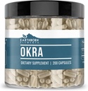 Elementi terrestri Okra Extract 200 Capsule, Pure & Undiluted, Senza Additivi