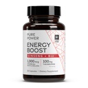 Dr. Mercola Pure Power Energy Boost, 30 Serve (30 capsule), Ginseng + B12, Integratore alimentare, Migliora l'energia fisica e mentale, Non OGM