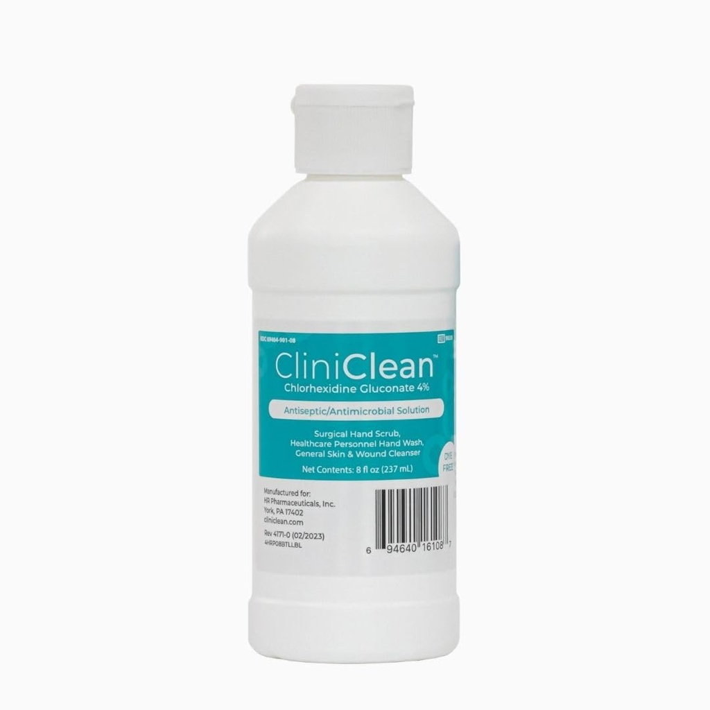 Versatile, Soluzione antisettica contenente clorexidina Gluconate 4% (CHG), Odorless, Dye-free, Pre-Op Paziente, Lavaggio a mano personale, Scrub a mano (4 oz. Flip-Top - 1 Bottiglia) - Batch finale