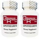 Ricerca cardiovascolare Lipothiamine B Supplemento 120 compresse - Vitamina B1 Ora con acido lipoico alfa - 2 X 60 Conte