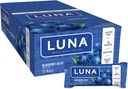 LUNA BAR - Gluten Free Snack Bars - Blueberry Bliss Flavor - 7g di proteine - Non-OGM - Spuntino Wholesome Plant-Based - Su Go Snacks (1.69 Ounce Snack Bar, 15 Conte)