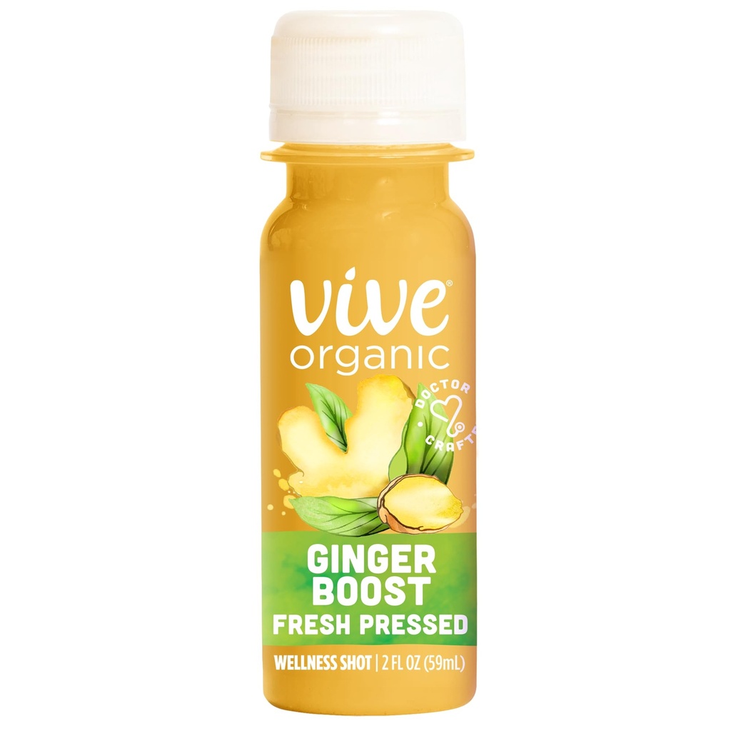 Vive Organic Pure Boost Ginger Shot (2oz Bottiglia)