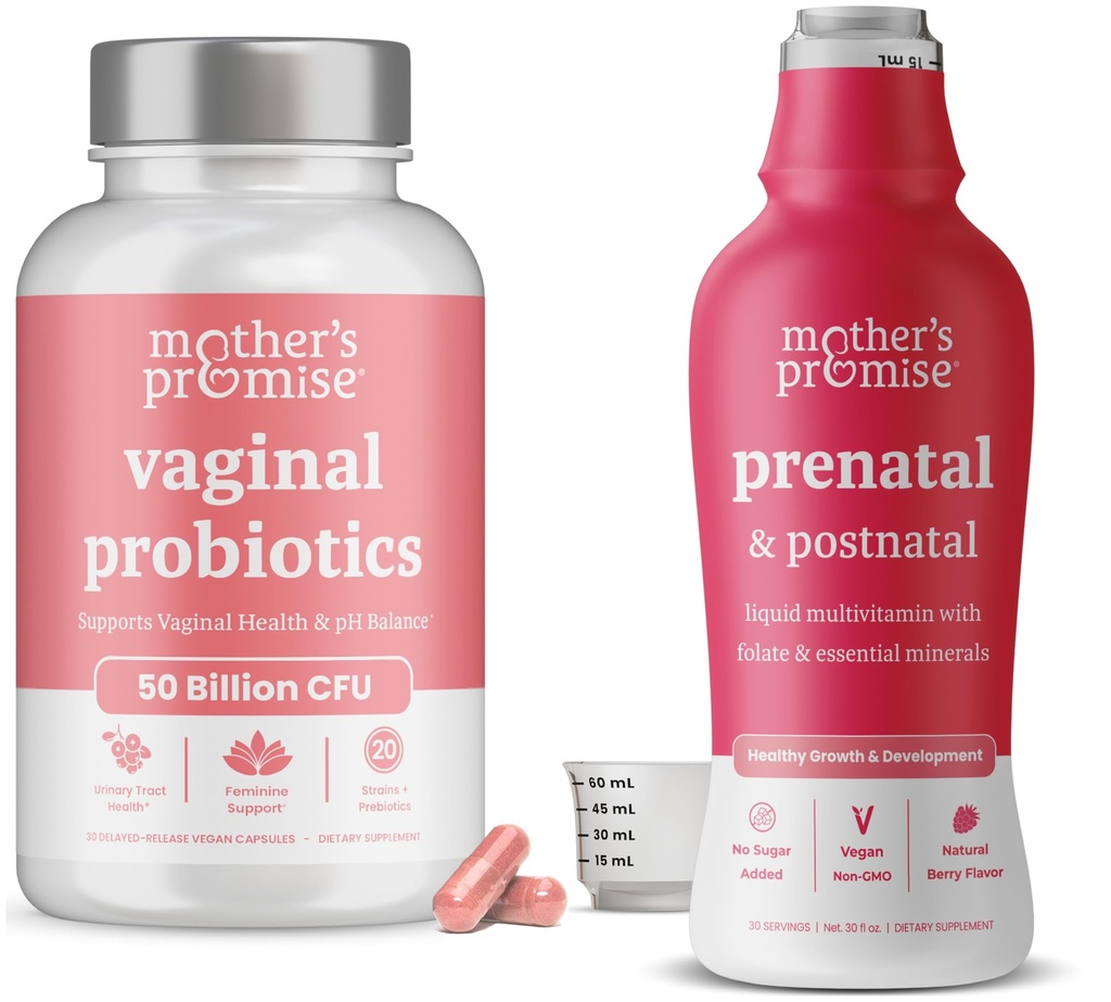 Promessa della madre Prenatale & Probiotici Multivitaminici Multivitaminali e Vaginali per le donne Bundle