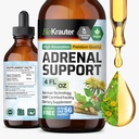 BIO KRAUTER Supporto surrenale Tincture - Rhodiola & Ashwagandha Integratori - Vegan Mood Support Drops 4 Fl.Oz.